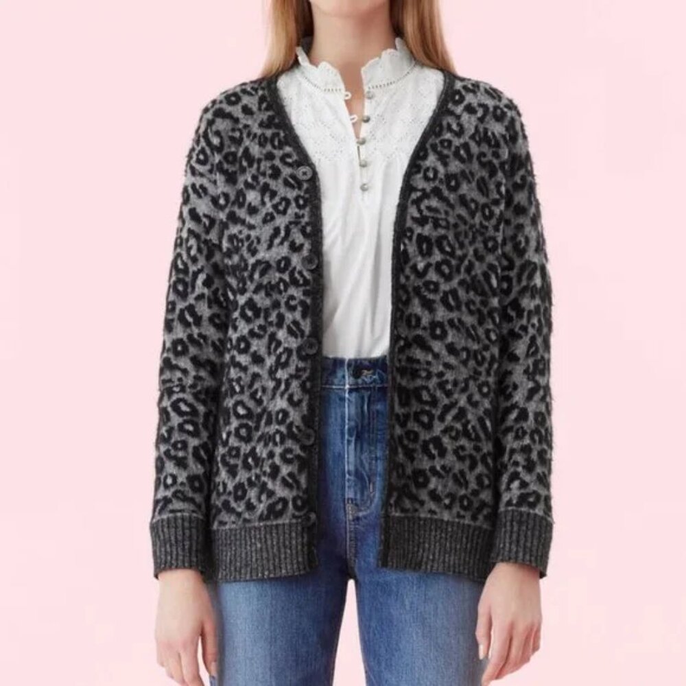 Rebecca Taylor leopard jacquard Cardigan